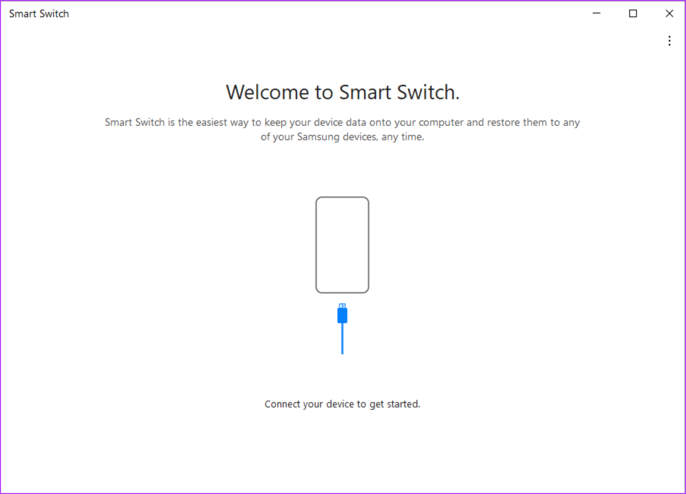 Transfer your content with a USB cable using Smart Switch