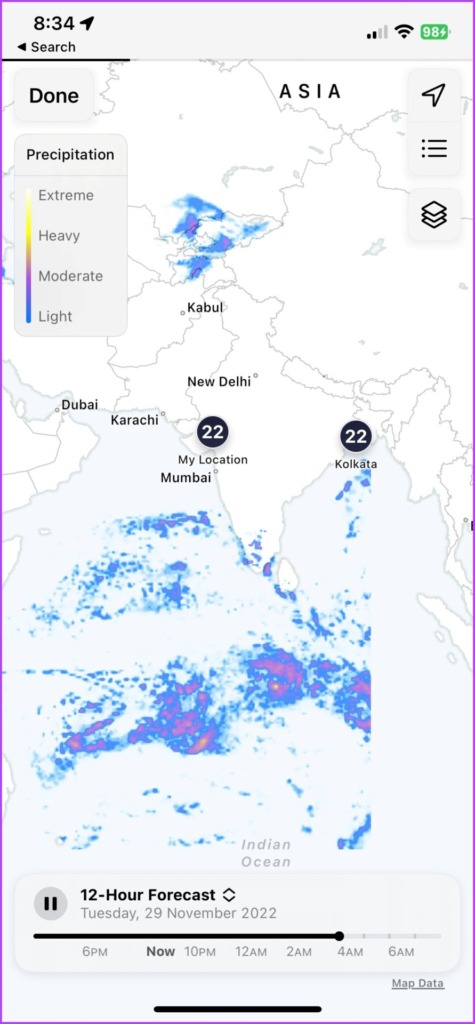 View interactive weather maps of your location