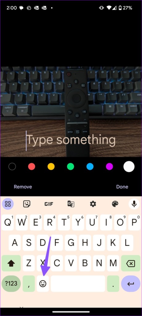 Type something in Google Photos