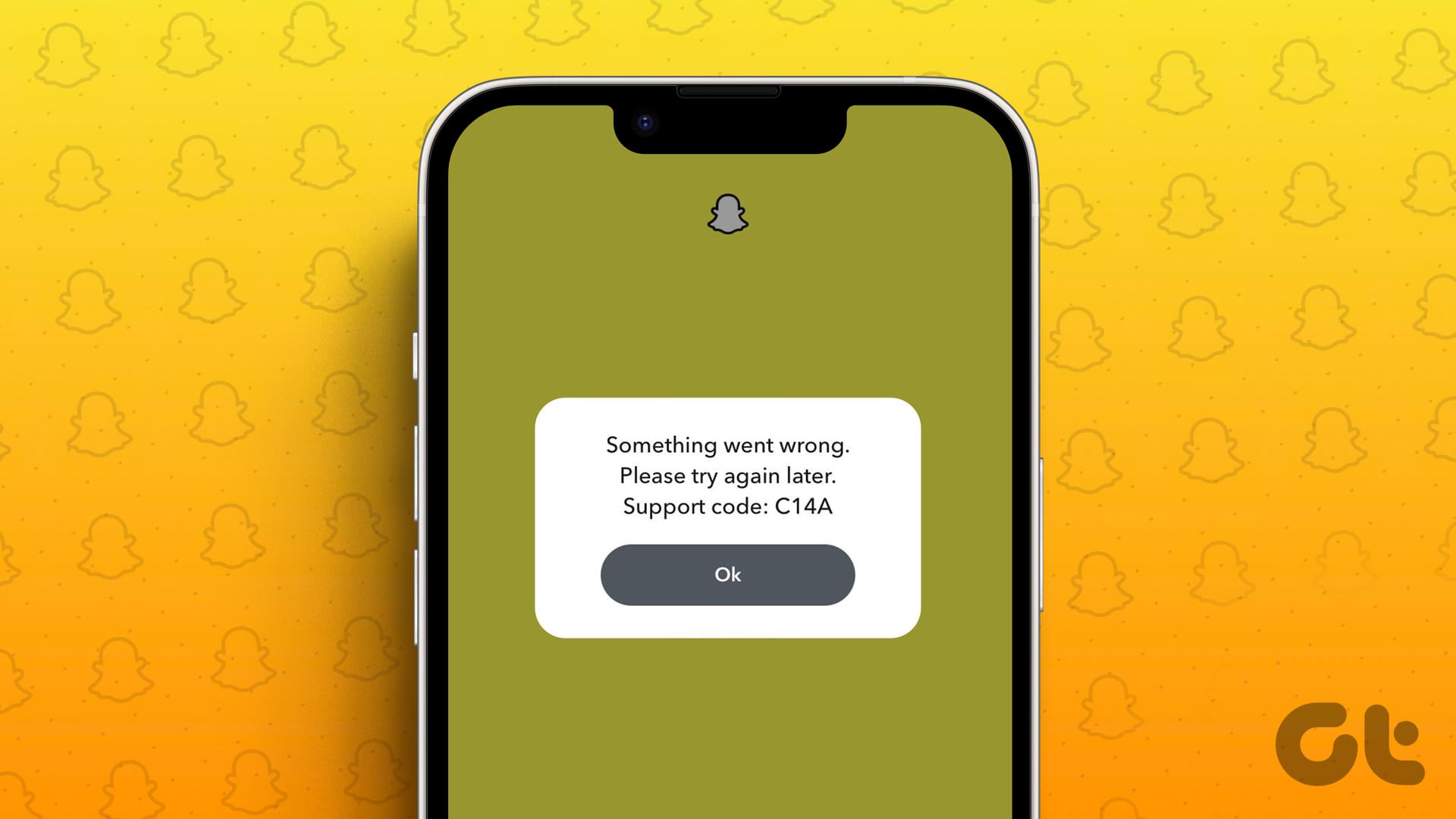 Snapchat support code C14A