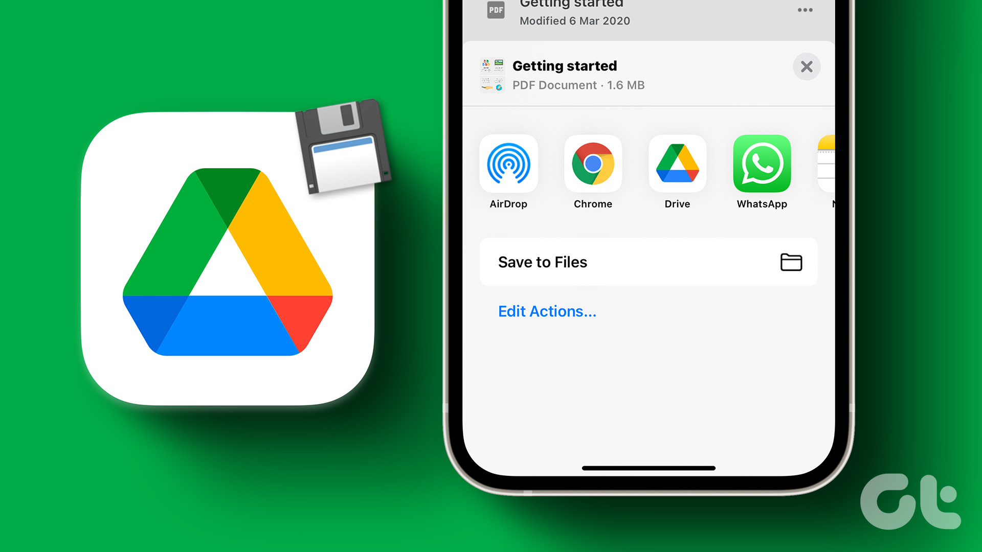 save photos and videos from Google Drive to iPhone
