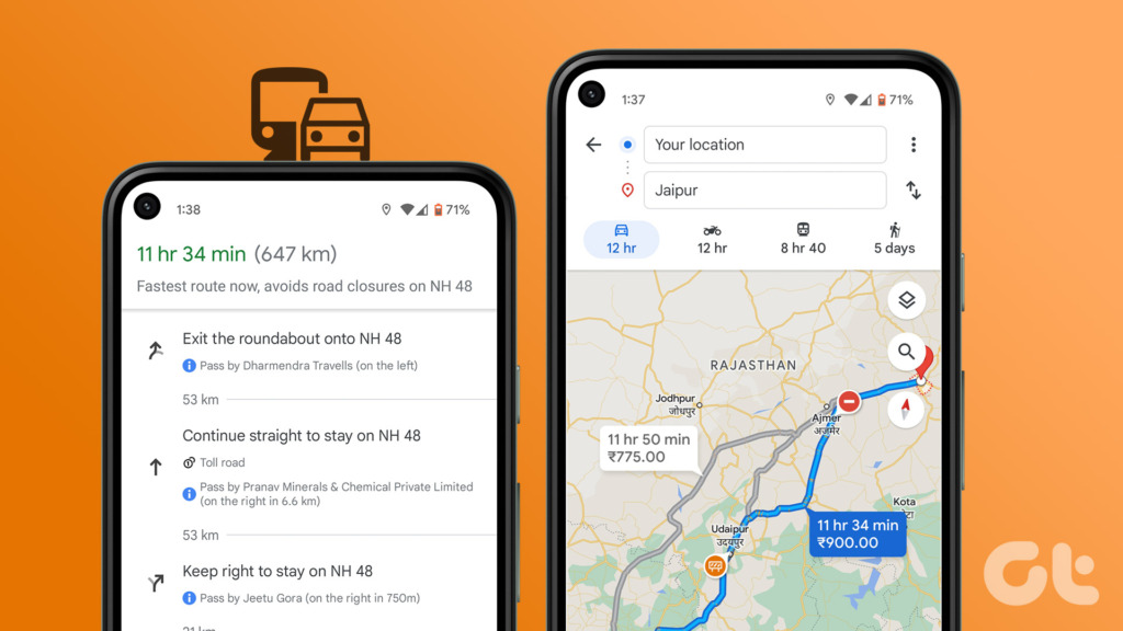 Google Maps as a trip planner 