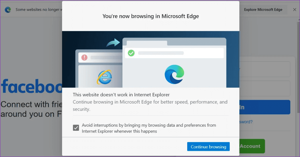 IE Redirects to Edge