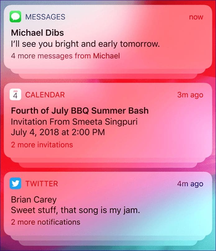 Ios 12 Notifications Grouping By App Vs Automatic 4