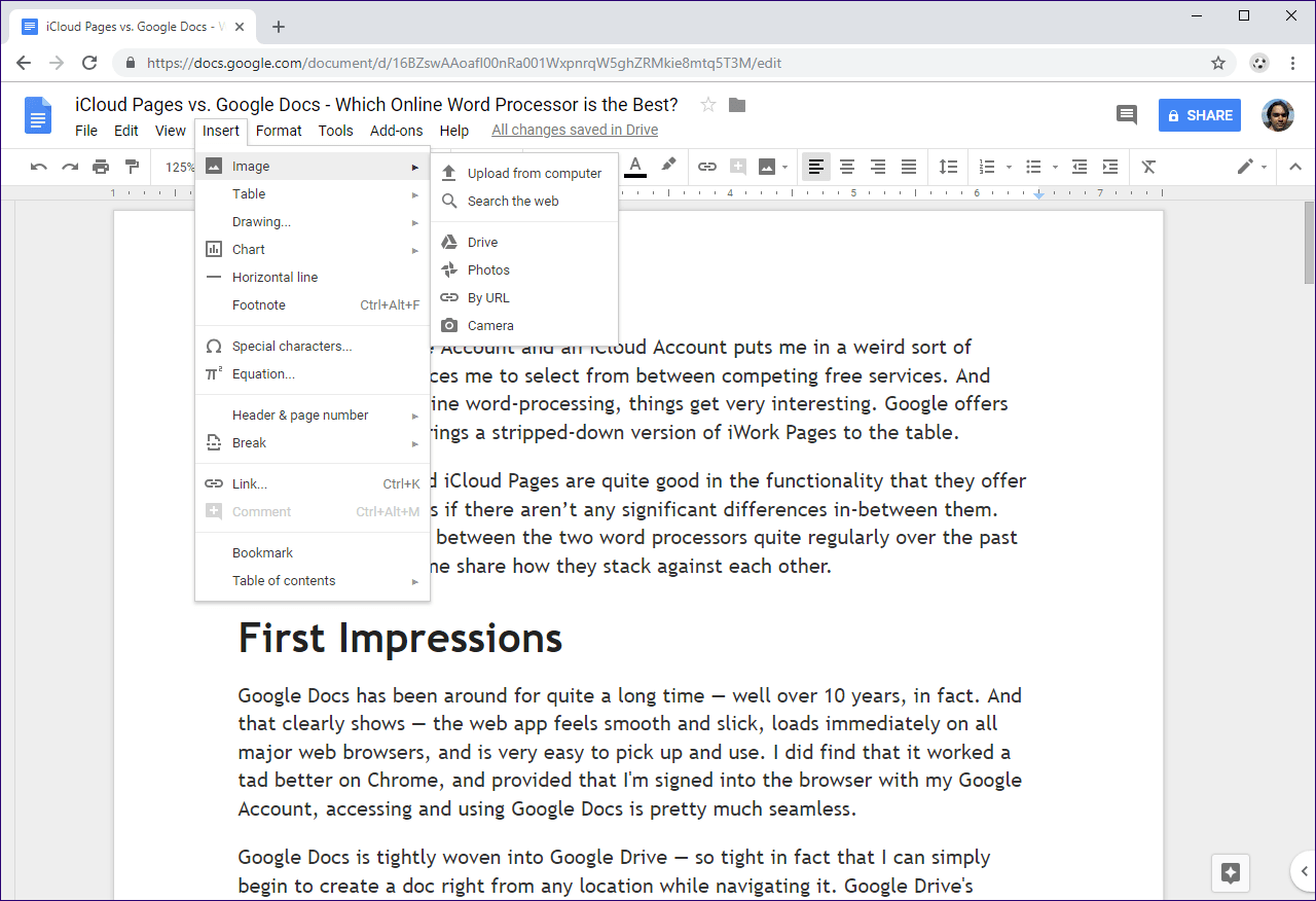Icloud Pages Vs Google Docs Comparison 18