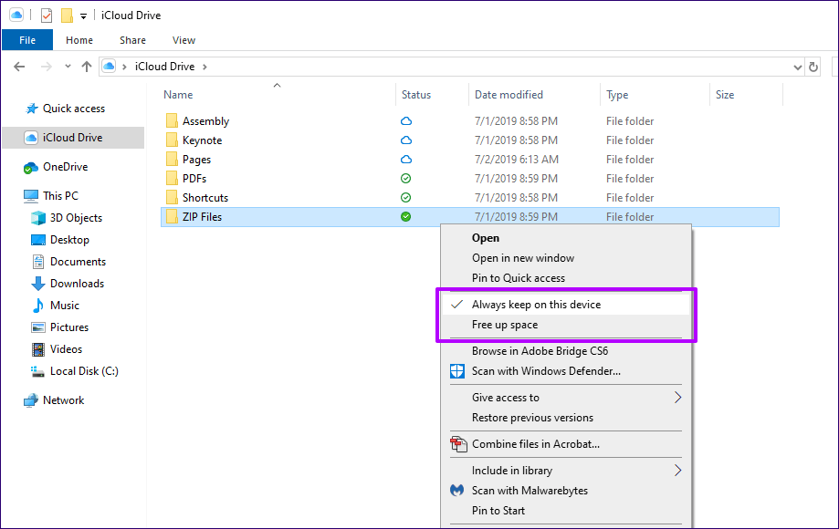Icloud Windows Store Vs Desktop Comparison 4