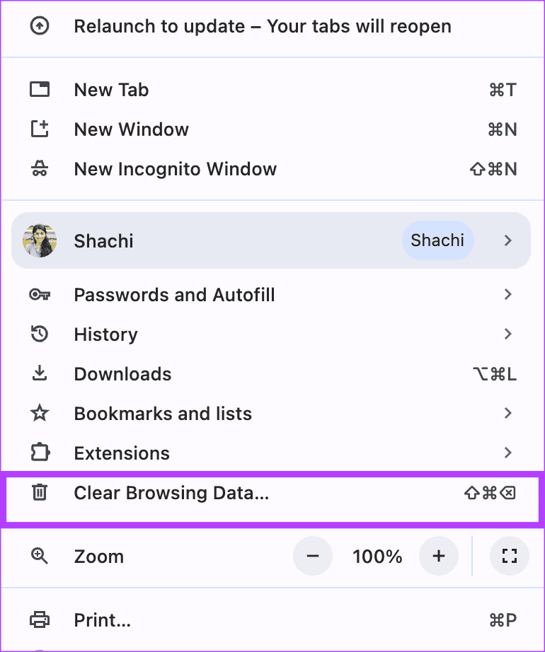 Tap Clear Cache Data