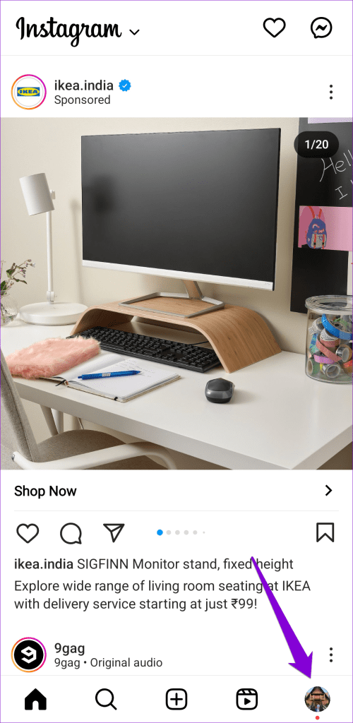 Instagram Profile on App