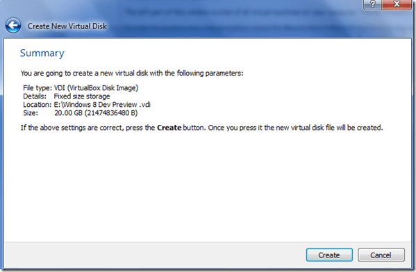 Installing Windows 8 On Virtual Box 3