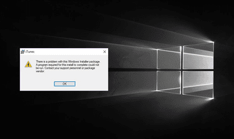 Itunes Windows 10 Installer Package Error Featured