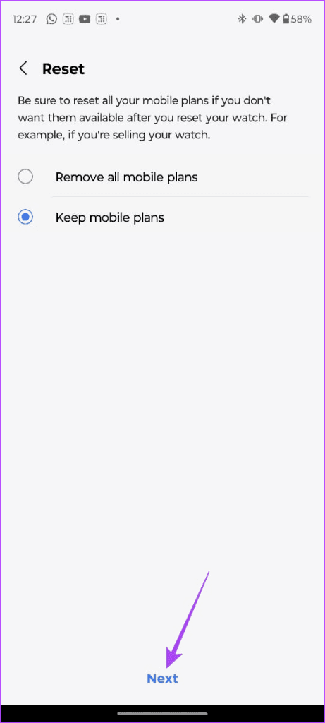 Keep Mobile Plans While Resetting Galaxy Watch
