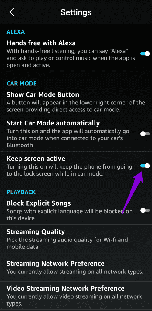 Keep Screen Active During Car Mode
