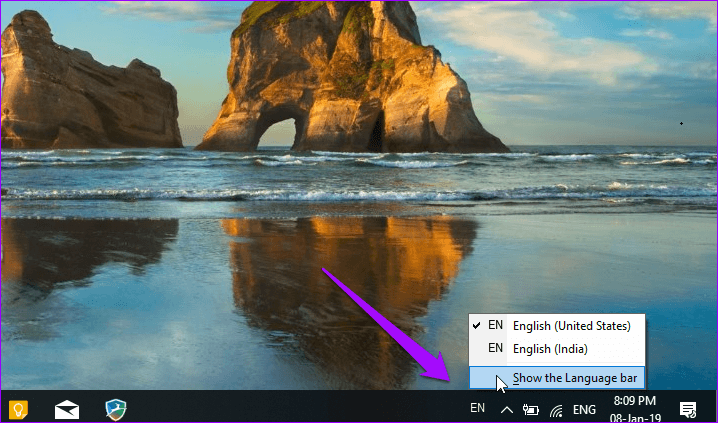 Language Bar Missing In Windows 10 8