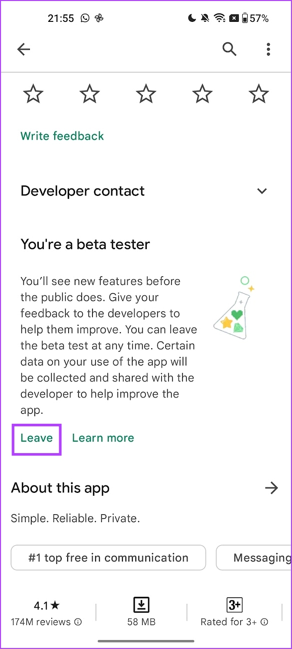 Google Play Store app page