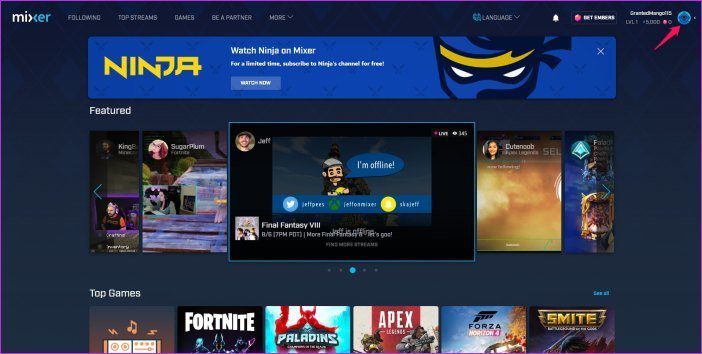 Link Microsoft Account To Mixer 2