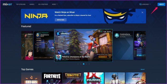 Link Microsoft Account To Mixer 7