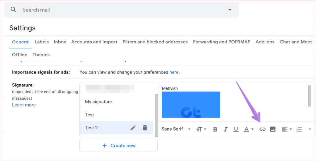 How To Add Or Remove Link From Image In Gmail Signature Guiding Tech