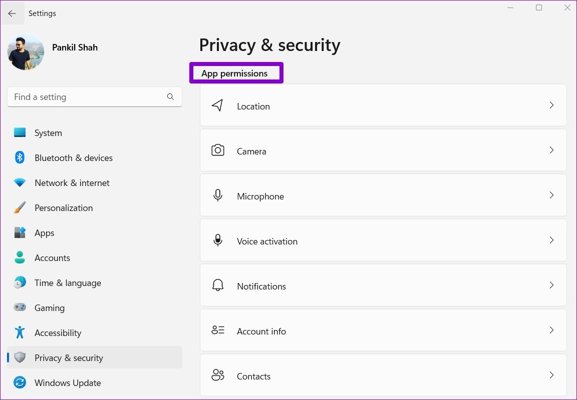 How to Enable  Disable  and Manage App Permissions on Windows 11 - 6