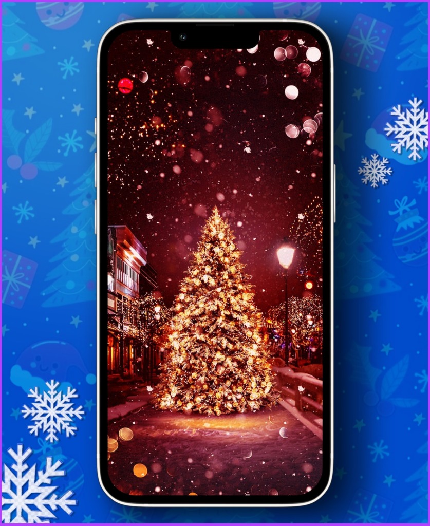 Lit Christmas Tree Wallpaper