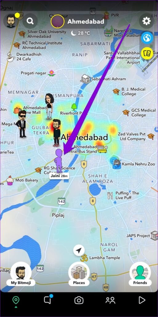 Locate Friends on Snap Map