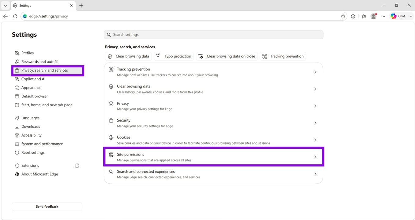 Location is turned off in system settings in Edge Version 149 2