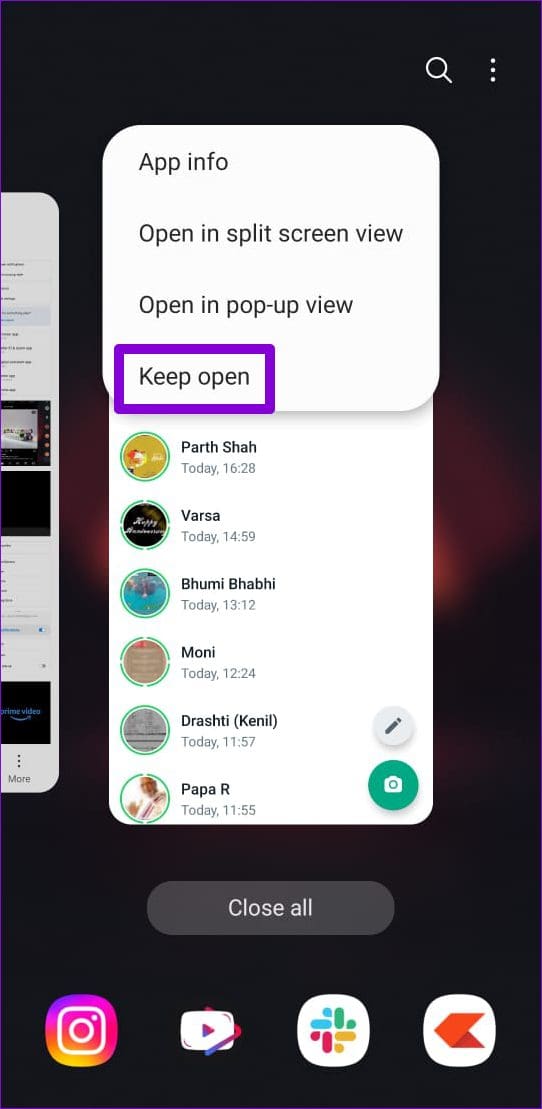 Lock WhatsApp in the Background on Android