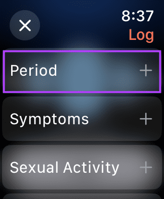 Log Period Activity Cycle Tracking