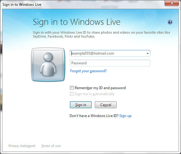 Login To Windows Live