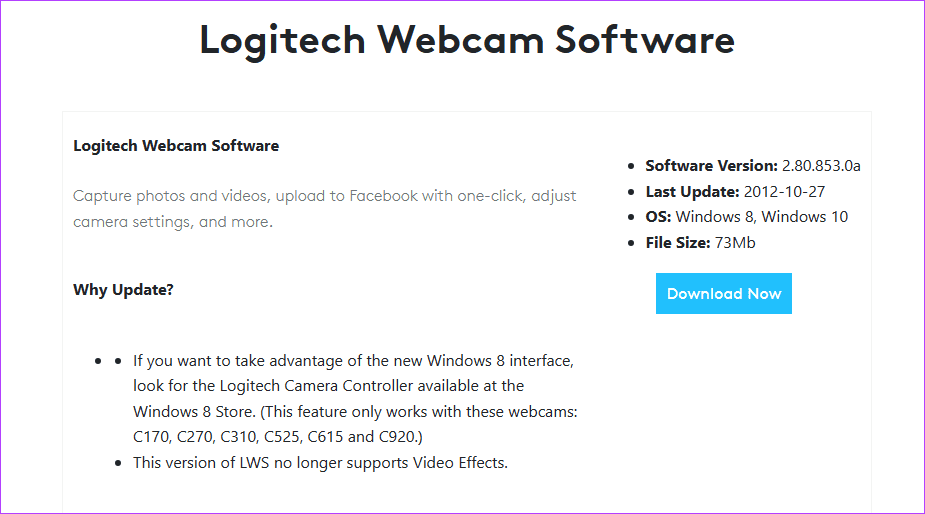 Logitech Webcam Driver Download