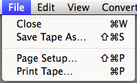 Mac Calculator Paper Tape Options
