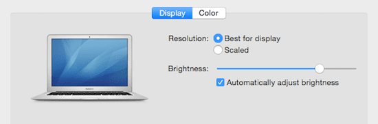 Macbook Display Auto Brightness