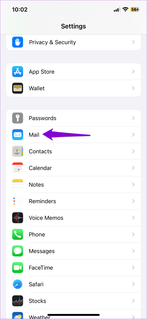 Mail App on iPhone 1