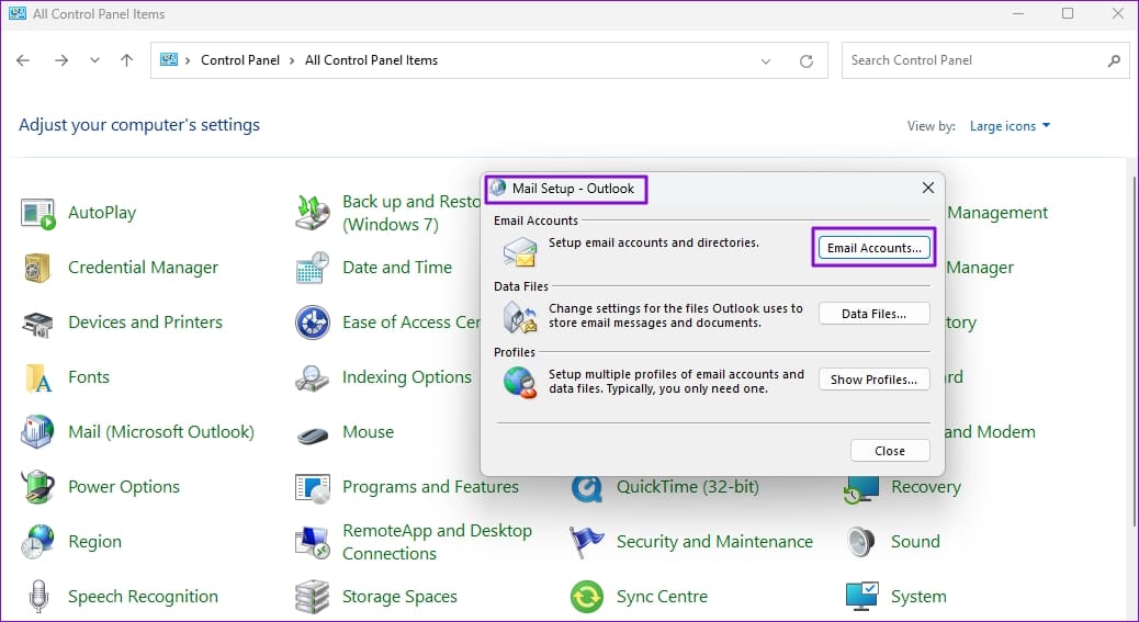 Mail Setup Outlook Windows - 1