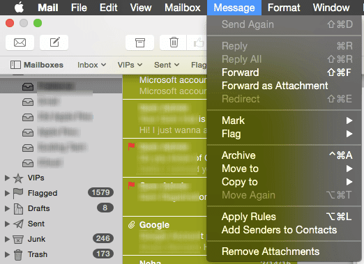 Mail Remove Attachments Option