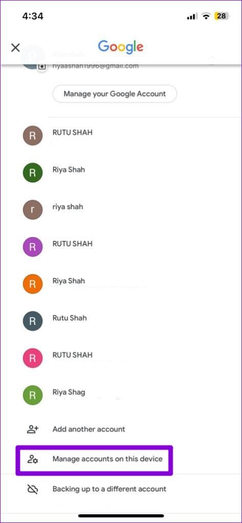 Manage Accounts in Google Photos