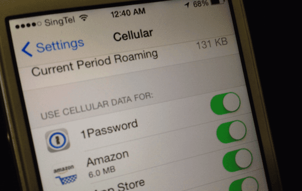 Manage Cellular Data I Phone