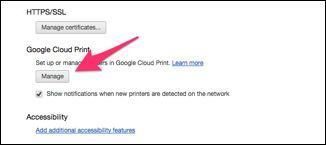 Manage Google Cloud Print2