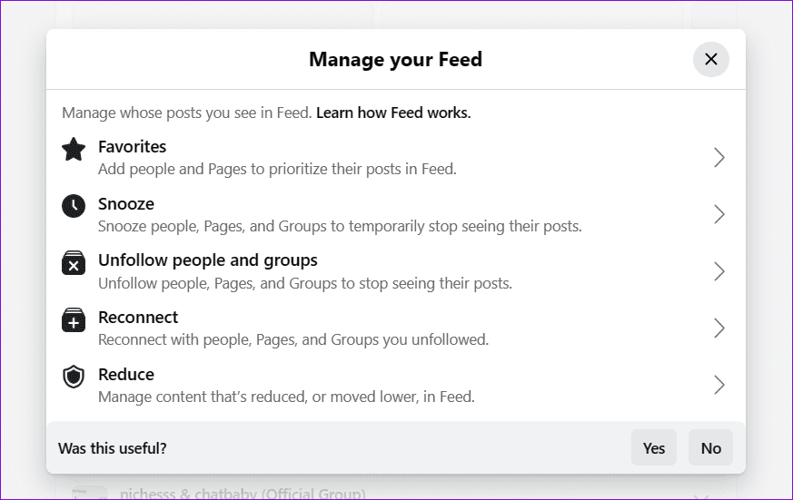 Manage Your Facebook Feed