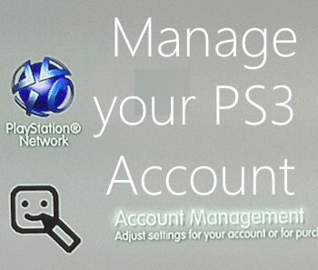 Manage Your Ps3 Account