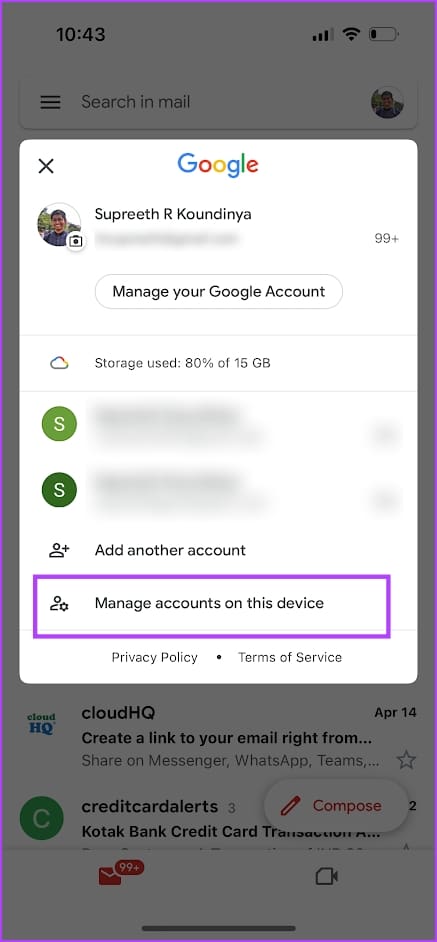 Mange accounts on this device - 3