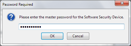 Master Password Required