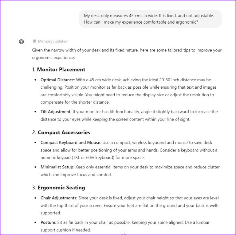 How to Use AI to Setup an Ergonomic Workspace for Free - Guiding Tech