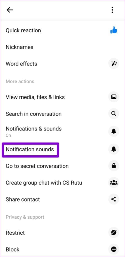 Messenger Notification Sound for One Person
