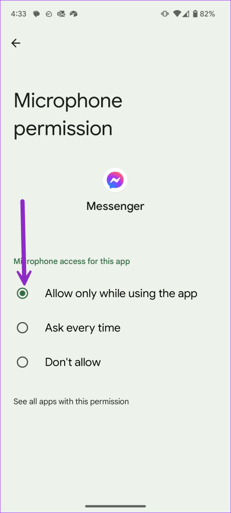 allow microphone on Android