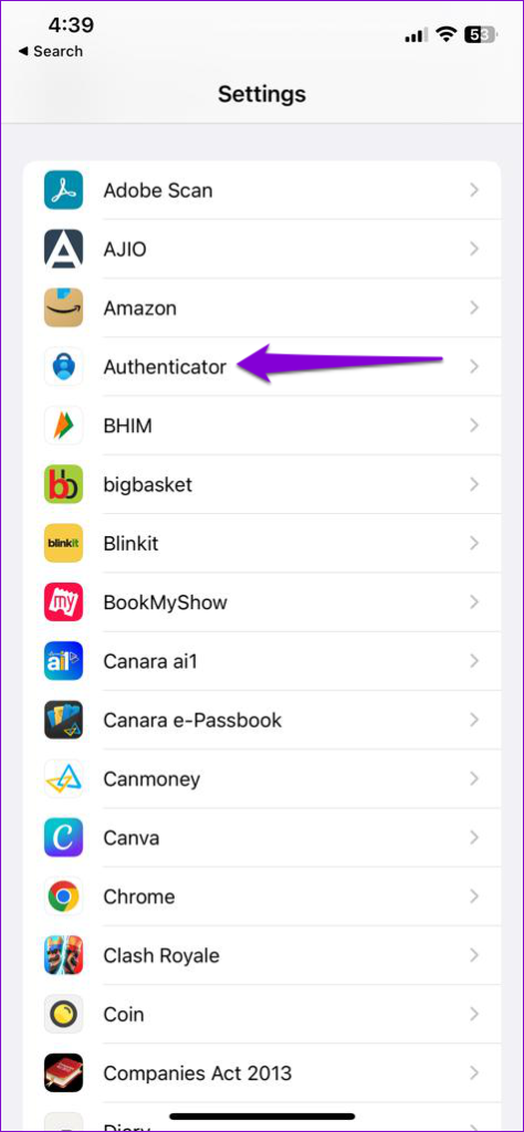 Microsoft Authenticator App on iPhone