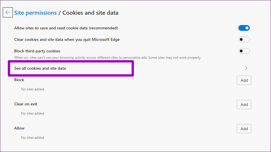 Microsoft Edge Chromium Clear Cache Cookies 14