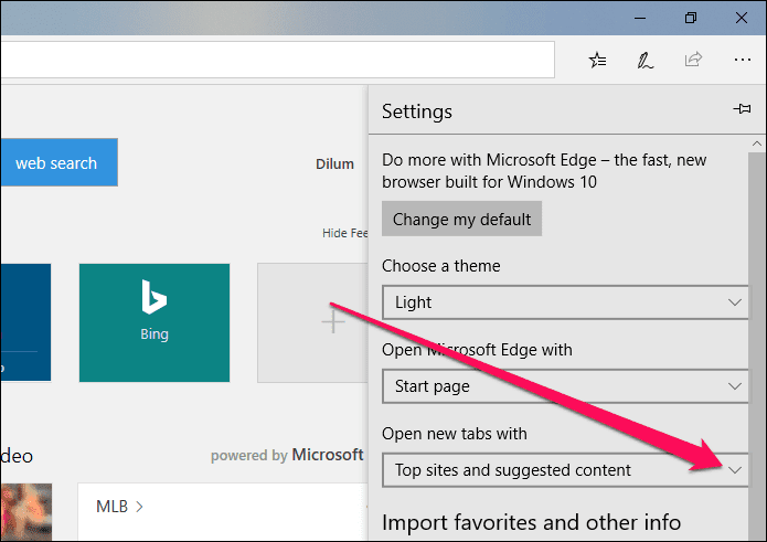 Microsoft Edge Remove Top Sites 2
