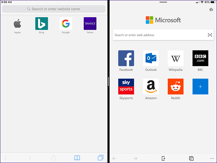 Microsoft Edge Vs Safari Ios Comparison 1