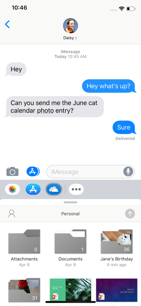 OneDrive for iMessage