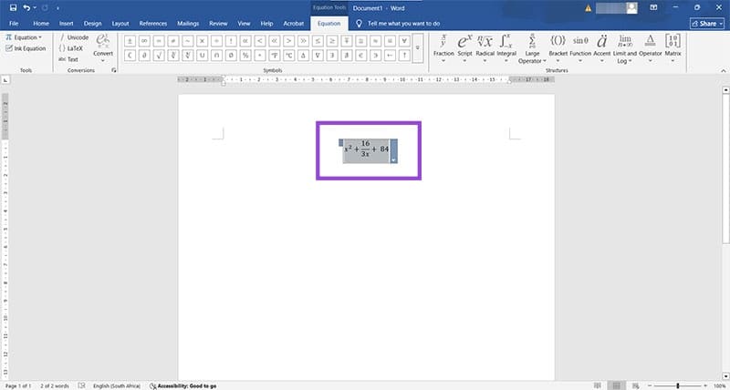 Microsoft Word Equations Dont Convert to Professional Mode 4